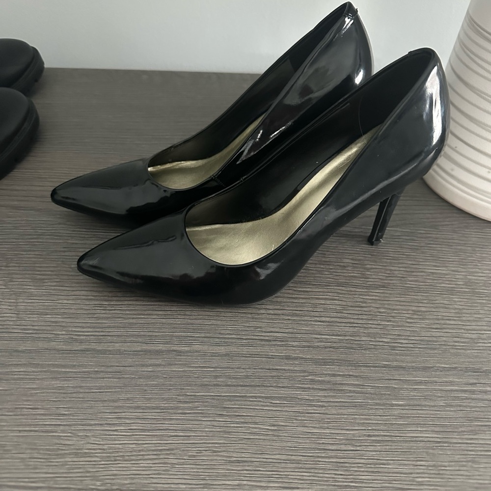 Nine West Shiny Black Heels
